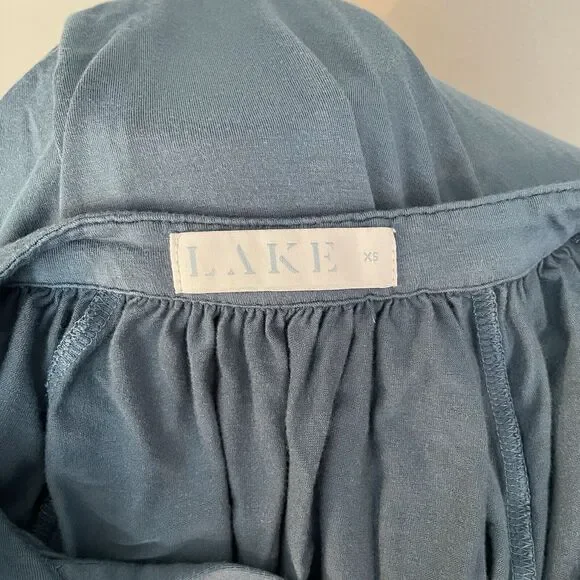 LAKE Pajamas Nightgown XS Oversized Maxi Sleep Blue Soft Comfy Lightweight EUC - Picture 10 of 14